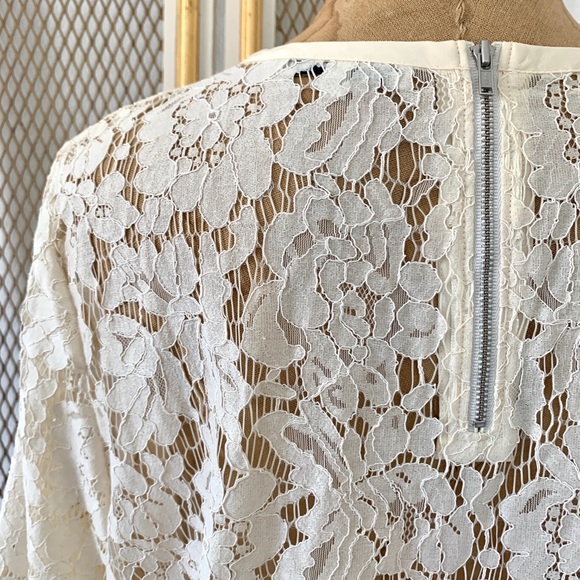 Pre-owned Madewell Lace Refined Tee Style F0191(L) - Picture 7 of 8